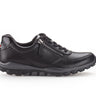 Baskets noires en cuir lisse