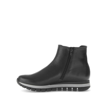 Bottines noires en cuir lisse