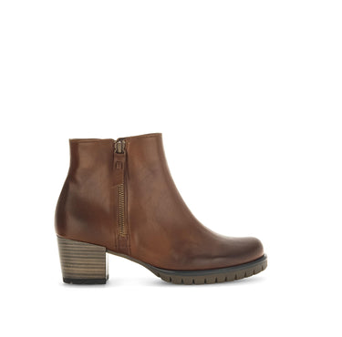 Bottines marron en cuir lisse