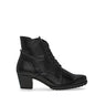 Bottines noires en cuir lisse