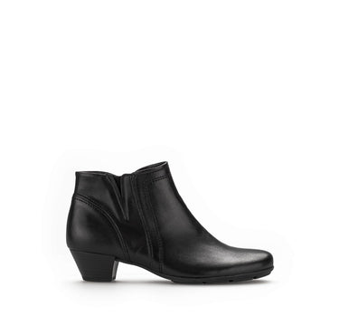 Bottines noires en cuir lisse