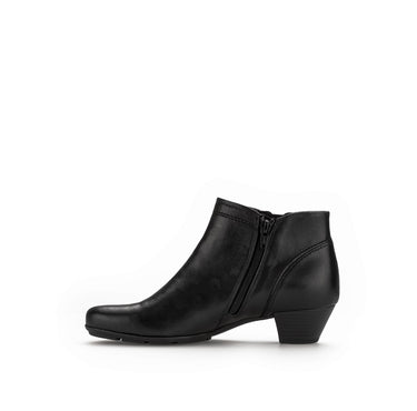 Bottines noires en cuir lisse