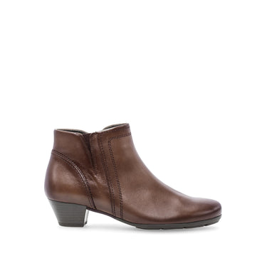 Bottines marron en cuir lisse