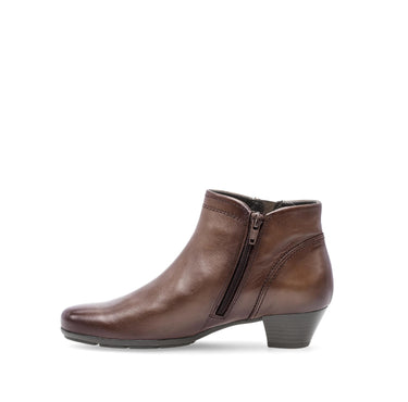 Bottines marron en cuir lisse