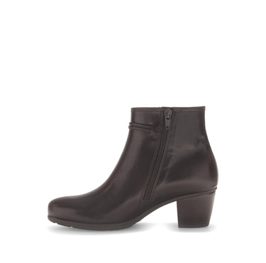 Bottines marron en cuir lisse