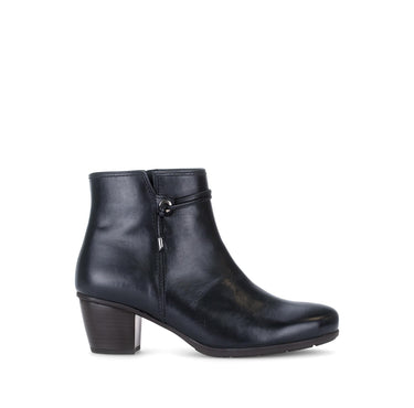 Bottines bleues en cuir lisse