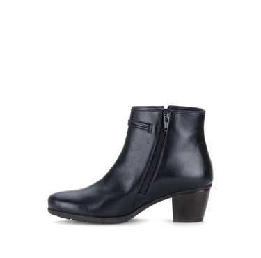 Bottines bleues en cuir lisse