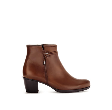 Bottines marron en cuir lisse