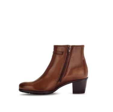 Bottines marron en cuir lisse
