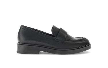 Mocassins noirs en cuir lisse