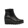 Bottines noires en cuir lisse