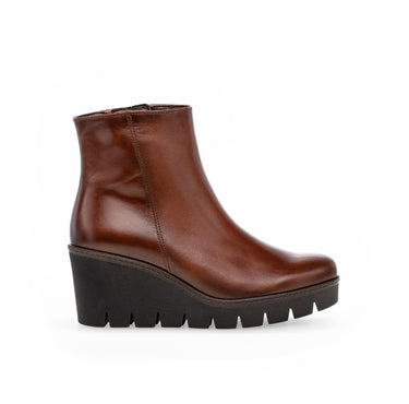 Bottines marron en cuir lisse