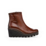 Bottines marron en cuir lisse