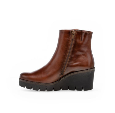 Bottines marron en cuir lisse
