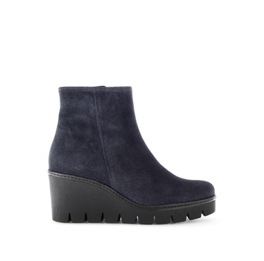 Bottines bleues en cuir
