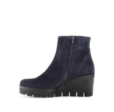 Bottines bleues en cuir