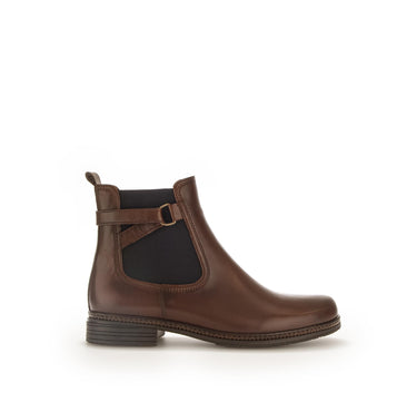 Bottines marron en cuir lisse