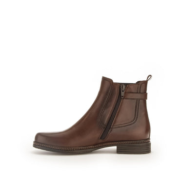 Bottines marron en cuir lisse