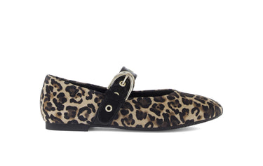 Ballerines beiges en cuir