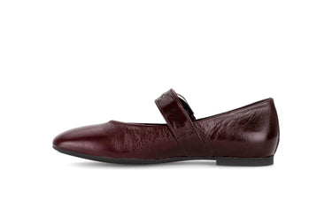 Ballerines rouges en cuir lisse