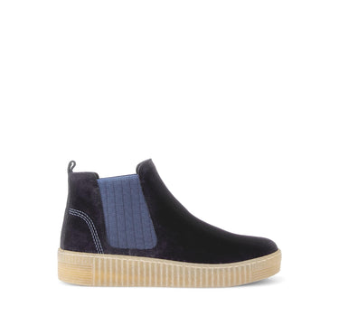 Bottines chelsea bleues en cuir