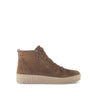 Baskets montantes marron en cuir