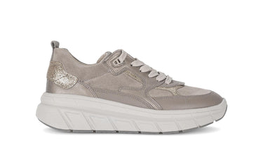 Baskets marron en cuir lisse