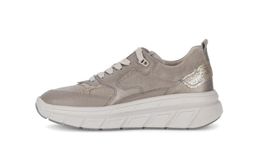 Baskets marron en cuir lisse