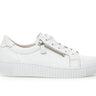 Baskets blanches en cuir imprimé