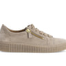 Baskets beiges en cuir