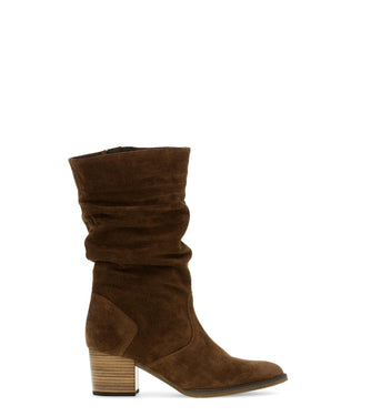 Bottines marron en cuir
