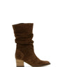 Bottines marron en cuir