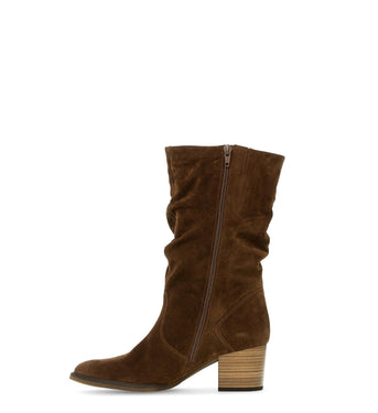 Bottines marron en cuir