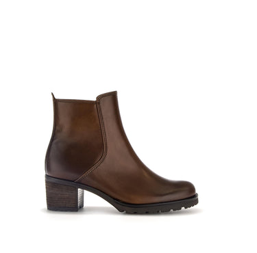 Bottines marron en cuir lisse