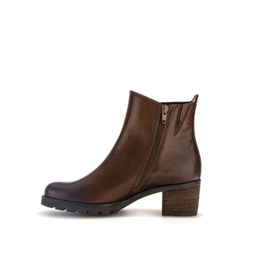 Bottines marron en cuir lisse