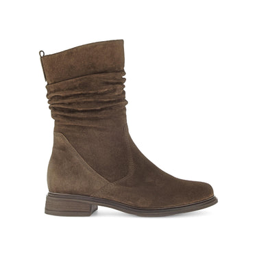 Bottines mid marron en cuir