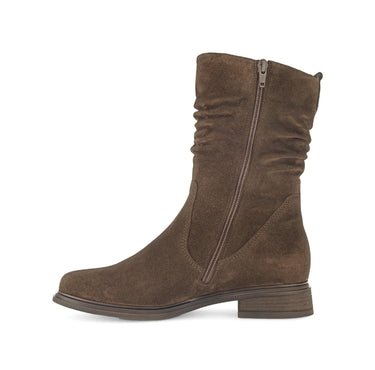 Bottines mid marron en cuir