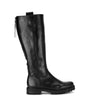 Bottes noires en cuir lisse