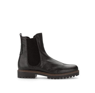 Bottines chelsea noires en cuir lisse