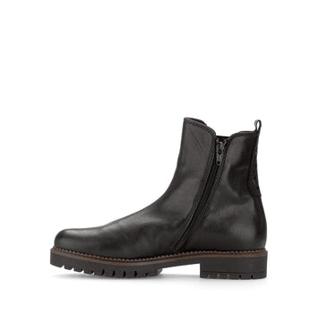 Bottines chelsea noires en cuir lisse