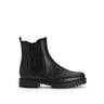 Bottines chelsea noires en cuir lisse