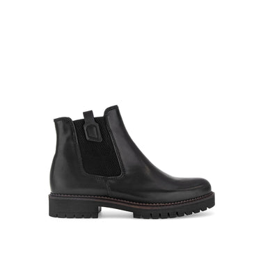Bottines chelsea noires en cuir lisse