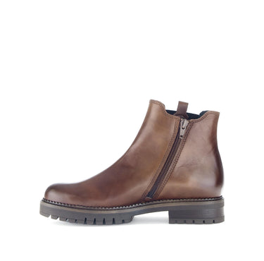 Bottines chelsea marron en cuir lisse