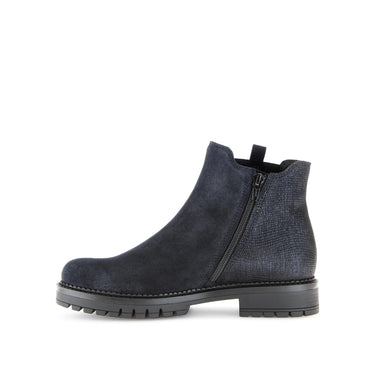 Bottines chelsea bleues en cuir