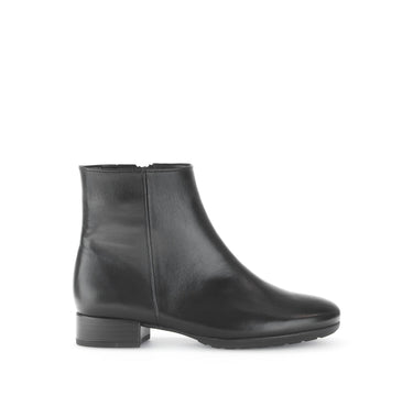 Bottines noires en cuir lisse