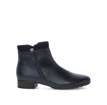 Bottines bleues en cuir lisse