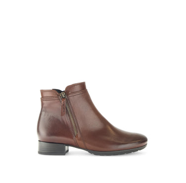 Bottines marron en cuir lisse