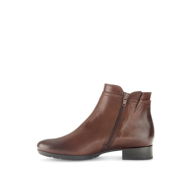 Bottines marron en cuir lisse