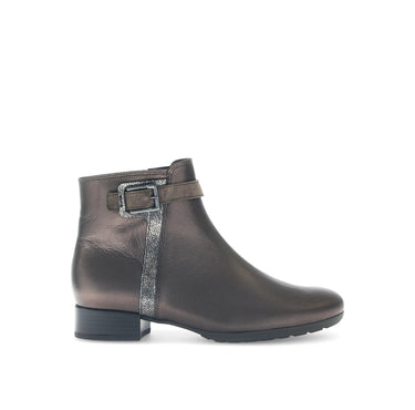 Bottines marron en cuir lisse