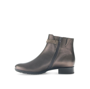 Bottines marron en cuir lisse